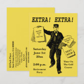 Carte Postale Retraite - Retraite Enregistrer La Date Invitation (Devant / Derrière)