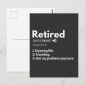 Carte Postale retraite, retraite, retraite, retraite, retraite, (Devant / Derrière)