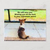 Carte Postale Retraite - Vous nous manquerez. (Devant)