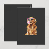 Carte Postale Retriever doré (Devant / Derrière)