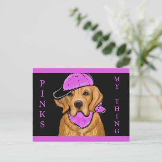 CARTE POSTALE RETRIEVER DORE (Debout devant)