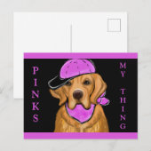 CARTE POSTALE RETRIEVER DORE (Devant / Derrière)
