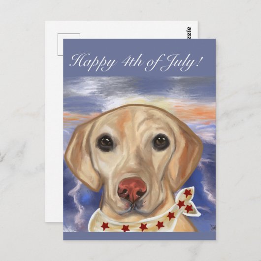 Carte Postale Retriever du Labrador (Devant / Derrière)