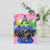 Carte Postale Retriever du Labrador noir (Debout devant)