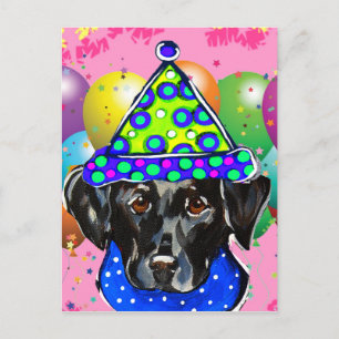 Carte Postale Retriever du Labrador noir