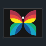 Carte Postale Rétro 1958-1966<br><div class="desc">On doit ce logo à Hubert Tison, responsable du service de l'animation de Radio-Canada puis producteur du court métrage documentaire « Le fleuve aux grandes eaux » (1994), qui a obtenu une nomination aux Oscars. Le papillon aux couleurs de l'arc-en-ciel souligne le passage à la télévision en couleurs. Il demeure...</div>