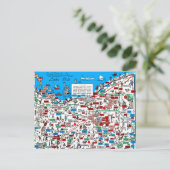 Carte postale Retro 1966 Cleveland, Ohio map (Debout devant)