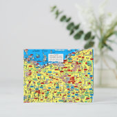 Carte postale Retro 1966 Cleveland, Ohio map (Debout devant)