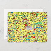 Carte postale Retro 1966 Columbus, Ohio map (Devant / Derrière)