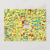 Carte postale Retro 1966 Columbus, Ohio map (Devant)