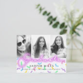 Carte Postale Retro 80s neon pastel graduation 3 photo (Debout devant)