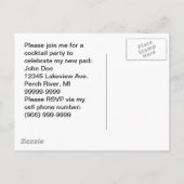 Carte Postale Retro Accueil Cocktail Party Martini (Dos)