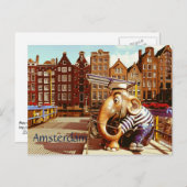 Carte Postale Retro Amsterdam (Devant / Derrière)