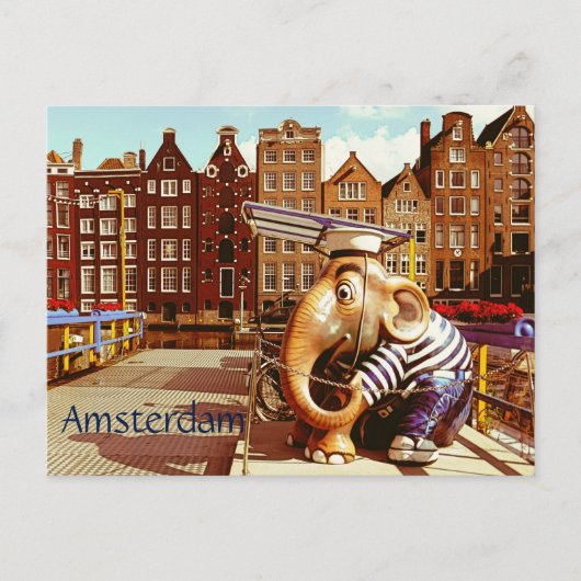 Carte Postale Retro Amsterdam (Devant)