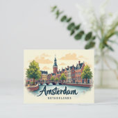 Carte Postale Retro Amsterdam Delight (Debout devant)