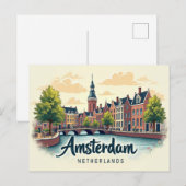 Carte Postale Retro Amsterdam Delight (Devant / Derrière)
