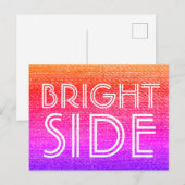 Carte Postale Retro Arc-en-ciel brillant côté Happy Motivational (Devant / Derrière)
