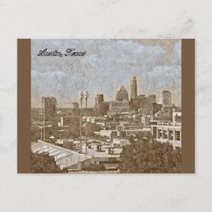 Carte postale Retro Austin Texas