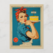 Carte Postale Retro Baker Pin-Up (Devant)