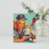 Carte Postale Retro Baseball (Debout devant)