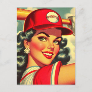 Carte Postale Retro Baseball