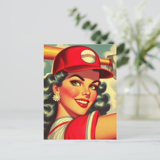 Carte Postale Retro Baseball (Debout devant)