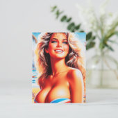 Carte Postale Retro Beach Girl (Debout devant)