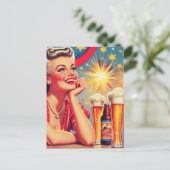 Carte Postale Retro Beer Girl (Debout devant)