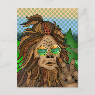 Carte Postale Retro Bigfoot   Pop Art Sasquatch