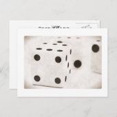 Carte postale Retro Black and White Dice (Devant / Derrière)