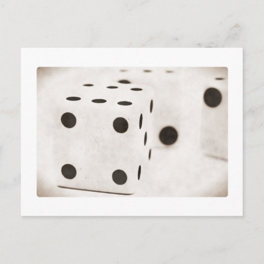 Carte postale Retro Black and White Dice (Devant)