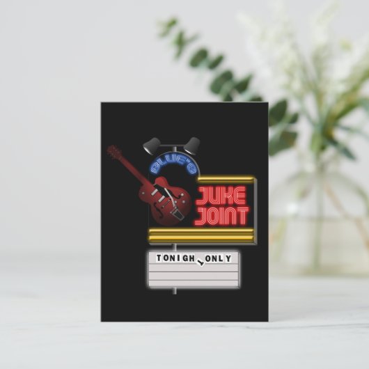 Carte Postale Retro Blues Juke Joint (Debout devant)
