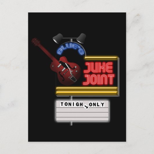 Carte Postale Retro Blues Juke Joint (Devant)