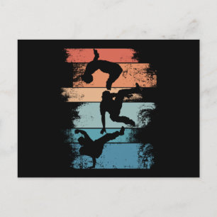 Carte Postale Retro Breakdance Hommes Boy Dancer