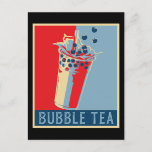 Carte Postale Retro Buble Tea Cadeau Hommes Buble Tea Boba Tea