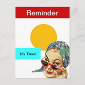 Carte postale Retro Busy Lady Rappel PC (Devant)