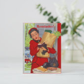 Carte postale Retro Busy Lady Rappel PC (Debout devant)