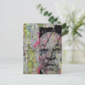 Carte Postale retro caged man junk journal Mixed Media Collage (Debout devant)