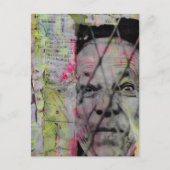 Carte Postale retro caged man junk journal Mixed Media Collage (Devant)