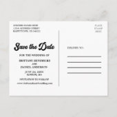 Carte Postale Retro Calligraphie Script Photo Enregistrer La Dat (Dos)