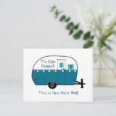 CARTE POSTALE | Rétro Camper Trailer (Debout devant)