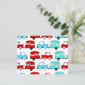 Carte Postale Rétro Camping Trailer (Debout devant)