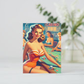 Carte Postale Retro Casino Girls (Debout devant)