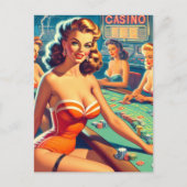 Carte Postale Retro Casino Girls (Devant)