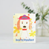Carte Postale Rétro Charmant Épagneul Vous êtes Pawfect (Debout devant)
