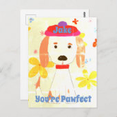 Carte Postale Rétro Charmant Épagneul Vous êtes Pawfect (Devant / Derrière)