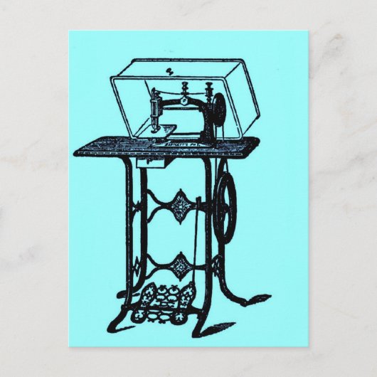Carte Postale Retro Chic Antique couture conception machine (Devant)