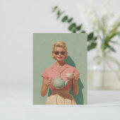 Carte Postale Retro Chic Tea Party (Debout devant)
