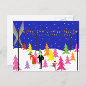 Carte postale Retro Christmas Tree Farm (Devant / Derrière)