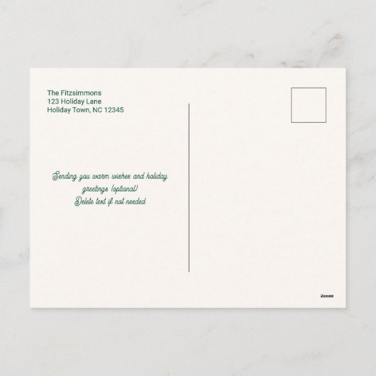 Carte postale Retro Christmas Tree Holiday (Dos)